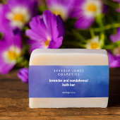 Blaue und Lila Wasserfarben-Seifenband Einladungsbanderole