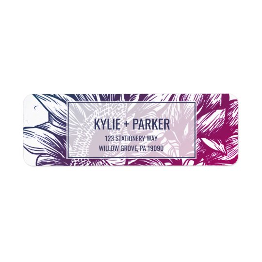Blaue und lila Wedding Ombre Sonnenblumen