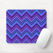 Blaue und lila Zickzackstreifen Mousepad (Mit Mouse)