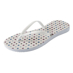 Blaue und Magenta Punkte Badesandalen