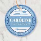 Blaue und Marineherzen aus Liebe Geschenkanhänger (Vorderseite)