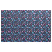 Blaue und mauvefarbene Blumen Stoff (Fat Quarter (45,7 x 55,9 cm))