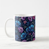 Blaue und mauvefarbene Blüten Kaffeetasse (Links)