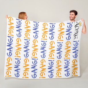 BLAUE UND ORANGE Fleece-Decke, groß 60" x 80" Fleecedecke