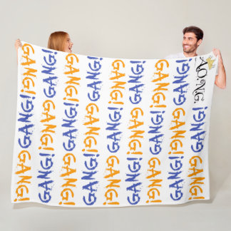 BLAUE UND ORANGE Fleece-Decke, groß 60" x 80" Fleecedecke