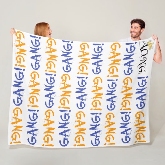 BLAUE UND ORANGE Fleece-Decke, groß 60" x 80" Fleecedecke (Beispiel)