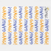 BLAUE UND ORANGE Fleece-Decke, groß 60" x 80" Fleecedecke (Vorderseite (Horizontal))