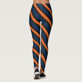 Blaue und orange kleine diagonale leggings (Rückseite)
