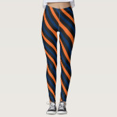 Blaue und orange kleine diagonale leggings (Vorderseite)