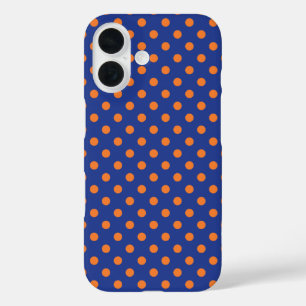 Blaue und orange Punkte iPhone 16 Hülle