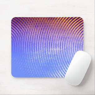 Blaue und orange Schallwellenmuster Mousepad