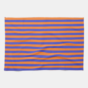 Blaue und orange Streifen Handtuch