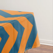 Blaue und orange Zickzack Streifen-Tischdecke Tischdecke (Beispiel)