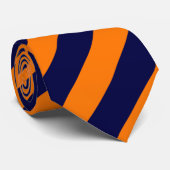 Blaue und orangefarbene Brigade, diagonal gestreif Krawatte (Gerollt)