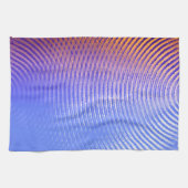 Blaue und orangefarbene Schallwellen Geschirrtuch (Horizontal)