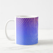 Blaue und orangefarbene Schallwellen Kaffeetasse (Links)