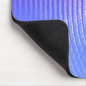 Blaue und orangefarbene Schallwellen Mousepad (Ecke)