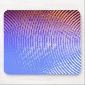 Blaue und orangefarbene Schallwellen Mousepad (Vorne)