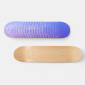 Blaue und orangefarbene Schallwellen Skateboard (Horizontal)