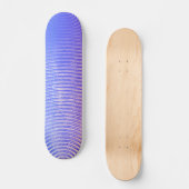Blaue und orangefarbene Schallwellen Skateboard (Vorderseite)