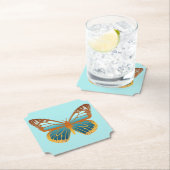 Blaue und orangefarbene Schmetterlinge Untersetzer (Vor Ort)