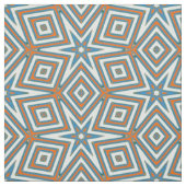 Blaue und orangefarbene Strandmuster Stoff (Muster)