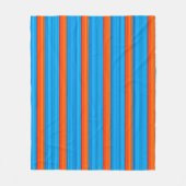 Blaue und orangefarbene Streifen Fleecedecke (Vorderseite)