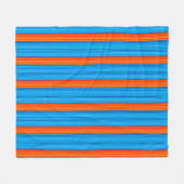 Blaue und orangefarbene Streifen Fleecedecke (Vorderseite (Horizontal))