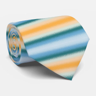 Blaue und orangefarbene Streifen Krawatte