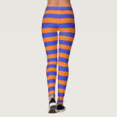 Blaue und orangefarbene Streifen Leggings (Rückseite)