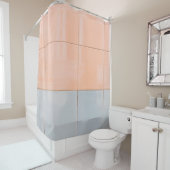 Blaue und orangefarbene Wand Duschvorhang (Beispiel)