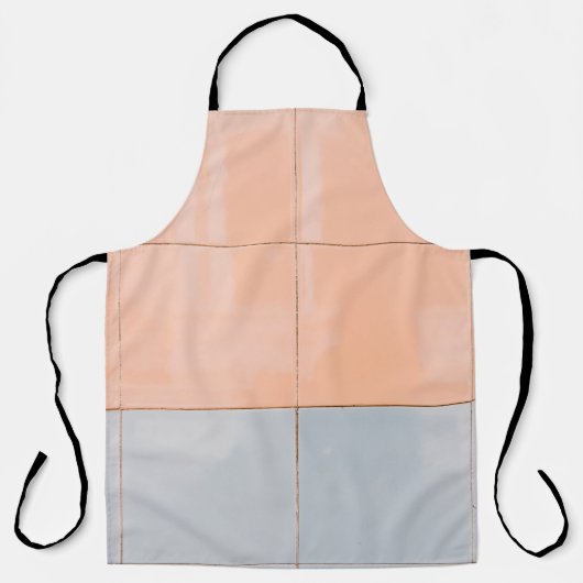 Blaue und orangefarbene Wand Schürze (Vorderseite)