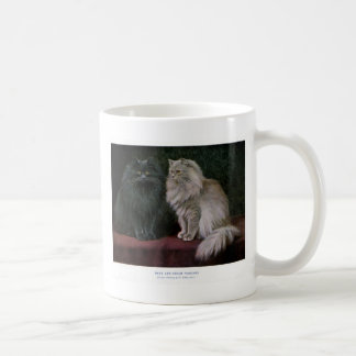 Blaue und persische Katzen-Sahnegrafik Kaffeetasse