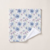 Blaue und rosa Anemone Badhandtuch Set (Waschlappen)