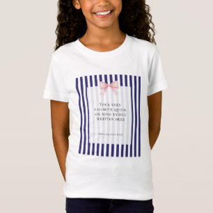 Blaue und rosa benutzerdefinierte Zitate Kinder T-Shirt
