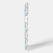 Blaue und rosa Blumen und Bows gestreift Case-Mate iPhone Hülle (Rückseite / Rechts)