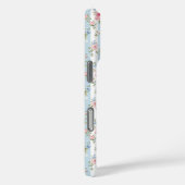 Blaue und rosa Blumen und Bows gestreift Case-Mate iPhone Hülle (Rückseite / Rechts)