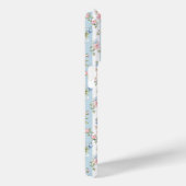 Blaue und rosa Blumen und Bows gestreift Case-Mate iPhone Hülle (Rückseite / Rechts)