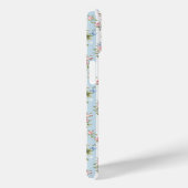 Blaue und rosa Blumen und Bows gestreift Case-Mate iPhone Hülle (Rückseite / Rechts)