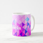 Blaue und rosa Diamanten Kaffeetasse (VorderseiteRechts)