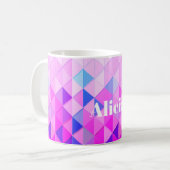 Blaue und rosa Diamanten Kaffeetasse (Vorderseite Links)