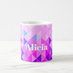 Blaue und rosa Diamanten Kaffeetasse