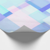 Blaue und rosa Farbe blockiert Packpapier (Ecke)