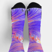 Blaue und rosa Feathers Socken (Oben)