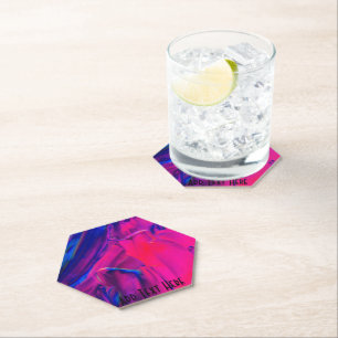 Blaue und rosa gestrichene Markierungen Untersetzer