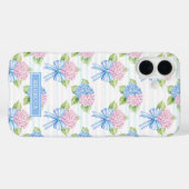 Blaue und rosa Hortensien Case-Mate iPhone Hülle (Rückseite (Horizontal))
