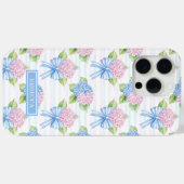 Blaue und rosa Hortensien Case-Mate iPhone Hülle (Rückseite (Horizontal))