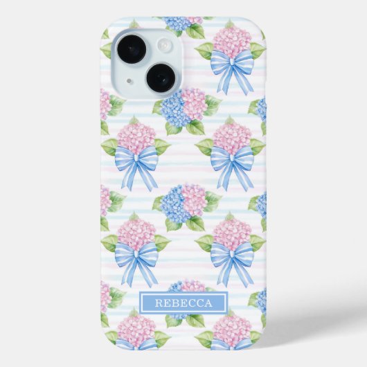 Blaue und rosa Hortensien  Case-Mate iPhone Hülle (Rückseite)