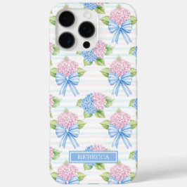 Blaue und rosa Hortensien iPhone 16 Pro Max Hülle