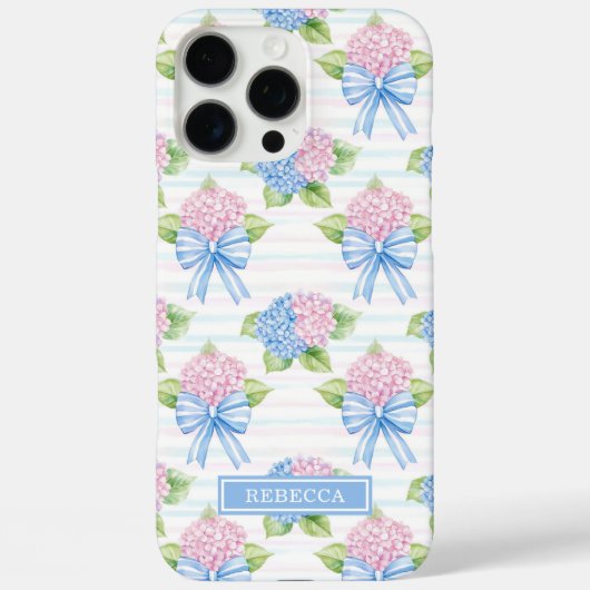 Blaue und rosa Hortensien Case-Mate iPhone Hülle (Rückseite)